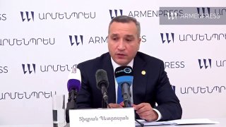Тигран Петросян на пресс-конференции в Ехегнадзоре