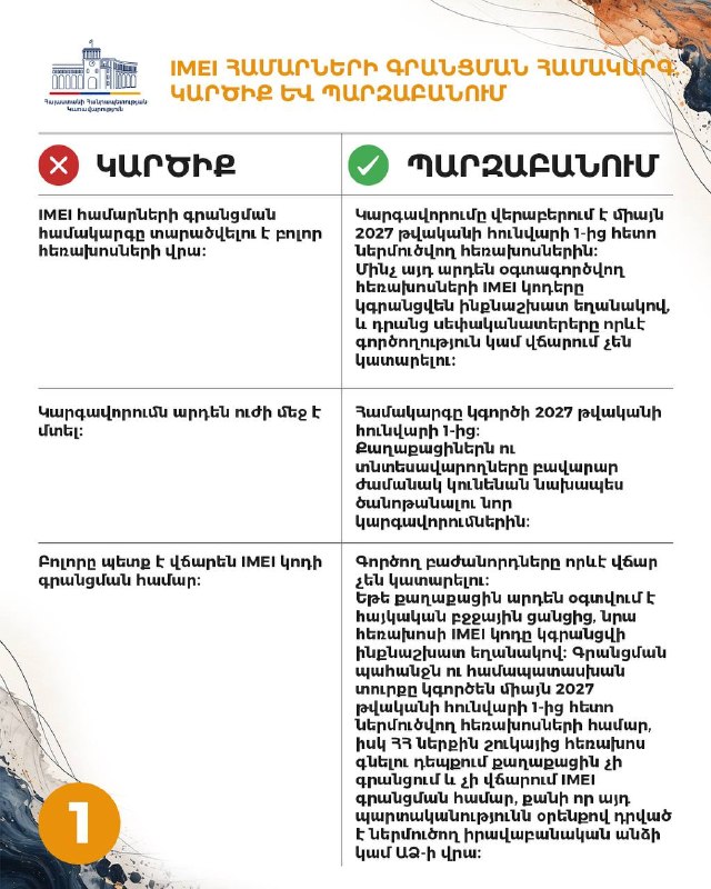 В Вайоц-Дзоре обсуждают регистрацию IMEI: защита потребителей и легальный оборот телефонов