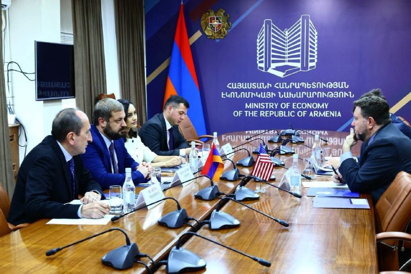 Встреча министра экономики Армении и временного поверенного США в Ехегнадзоре