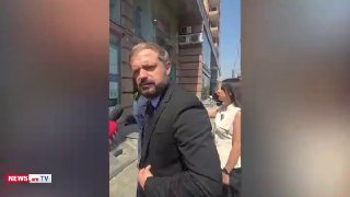 Министр экономики Армении Геворг Папоян на пресс-конференции в Ереване