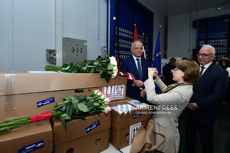 Первая партия роз из Армении экспортирована в Латвию: 5500 цветов отправились из Вайоц-Дзора